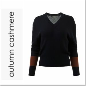 Autumn Cashmere Black and Brown Sweater